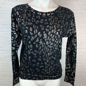 Current/Elliott Metallic Animal Print L/S Top